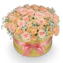 Flower box of roses